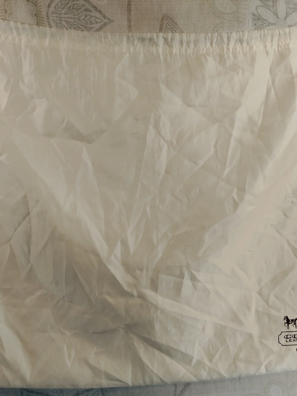 Coach Cream Dust Bag with Logo